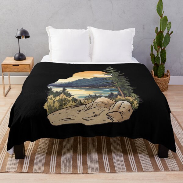Item preview, Anglemont British Columbia Sunset Lake View Shuswap Illustration designed and sold by meganohm.