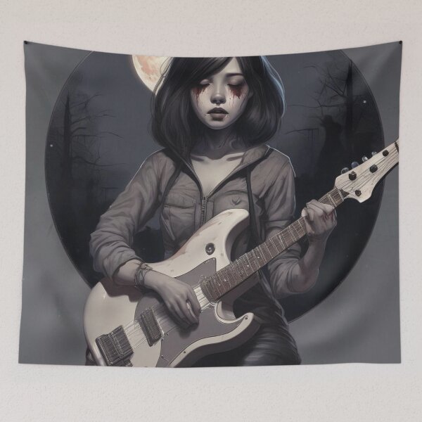 Item preview, Gothic female guitarist designed and sold by Thunderklart.