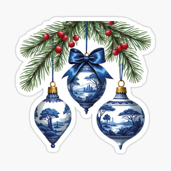 Item preview,  chinoiserie / blue chinoiserie / chinoiserie christmas designed and sold by Krasnovaovaova.