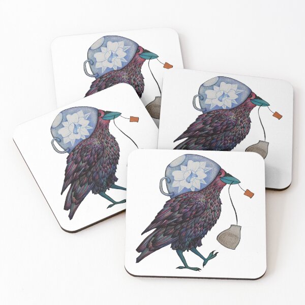 Item preview, Tea Loving Crow designed and sold by FunChaosAmy.