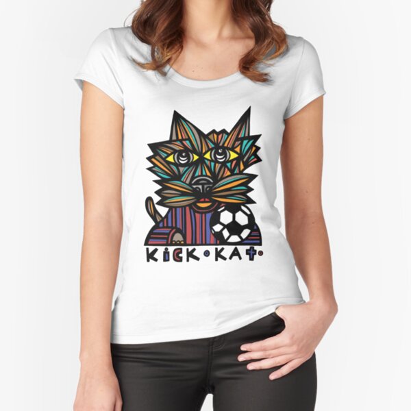 "Kick Kat" Fitted Scoop T-Shirt