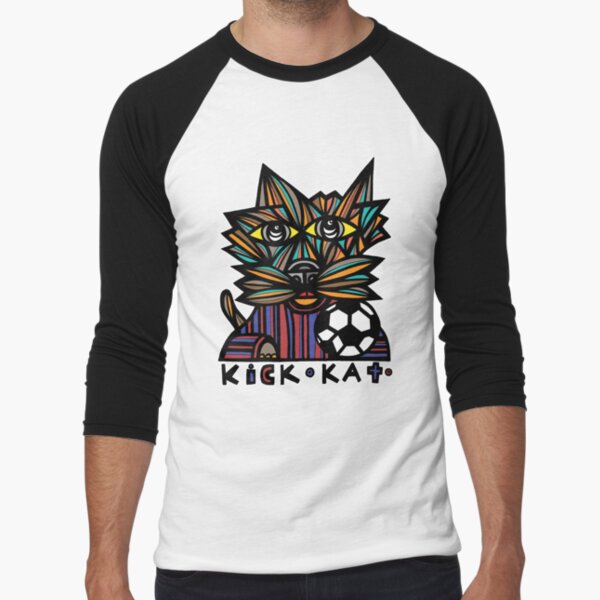 "Kick Kat" Baseball ¾ Sleeve T-Shirt