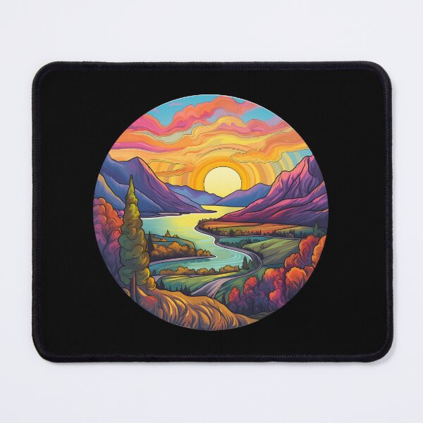Item preview, Psychedelic Okanagan Valley British Columbia Sunset Illustration designed and sold by meganohm.