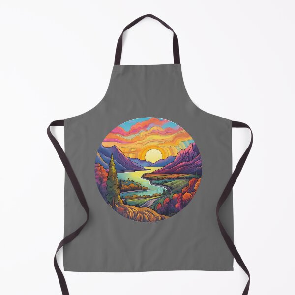 Item preview, Psychedelic Okanagan Valley British Columbia Sunset Illustration designed and sold by meganohm.