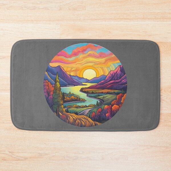 Item preview, Psychedelic Okanagan Valley British Columbia Sunset Illustration designed and sold by meganohm.