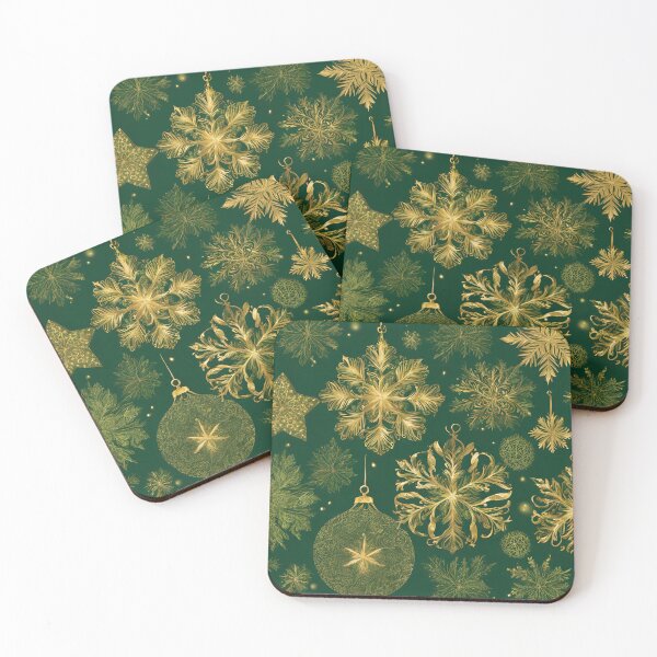 Item preview, Green and Gold Christmas Ornaments  designed and sold by StoryofPieces.