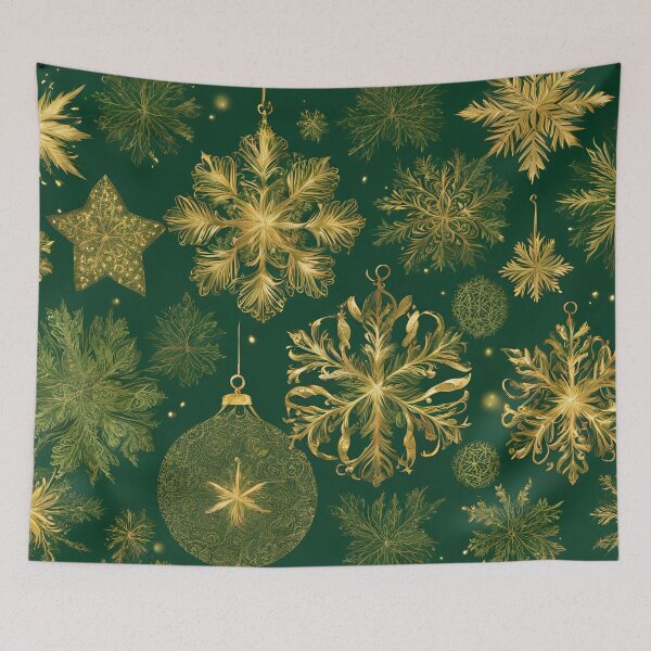 Item preview, Green and Gold Christmas Ornaments  designed and sold by StoryofPieces.
