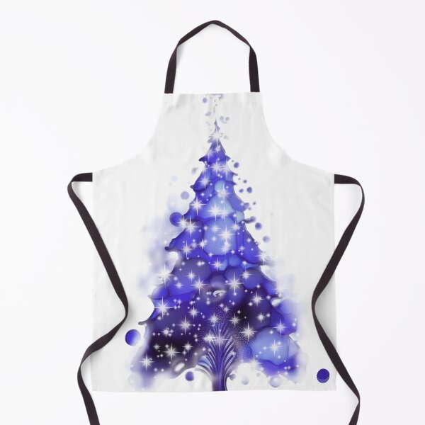 Item preview, Watercolor Christmas tree covered with snow, vivid colors, navy blue. designed and sold by My-fake-places.