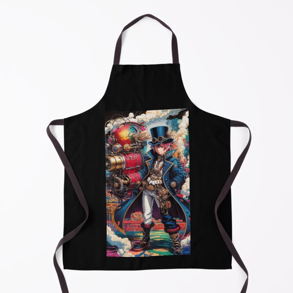 Item preview, Steampunk Anime Character with Mechanical Gear - Futuristic Steampunk Art Design designed and sold by love3617.