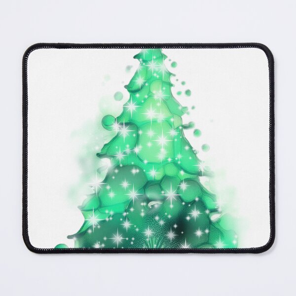 Item preview, Watercolor Christmas tree covered with snow, vivid colors,turquoise. designed and sold by My-fake-places.