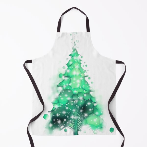 Item preview, Watercolor Christmas tree covered with snow, vivid colors,turquoise. designed and sold by My-fake-places.