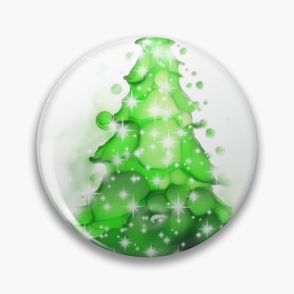 Item preview, Watercolor Christmas tree covered with snow, vivid colors, green. designed and sold by My-fake-places.