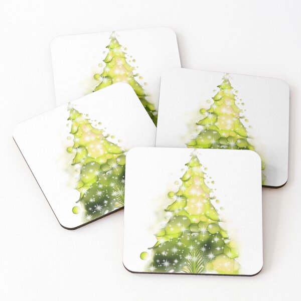Item preview, Watercolor Christmas tree covered with snow, vivid colors, yellow. designed and sold by My-fake-places.