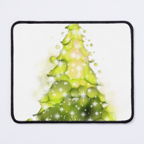 Item preview, Watercolor Christmas tree covered with snow, vivid colors, yellow. designed and sold by My-fake-places.