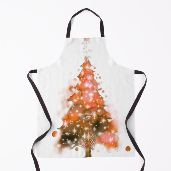 Item preview, Watercolor Christmas tree covered with snow, vivid orange. designed and sold by My-fake-places.