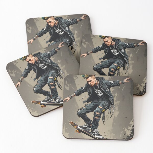 Item preview, Fearless Punk Skateboarder - Bold Rebellion Art designed and sold by Kelvin Hughes Design.