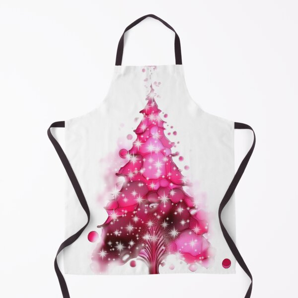 Item preview, Watercolor Christmas tree covered with snow, vivid colors, magenta. designed and sold by My-fake-places.