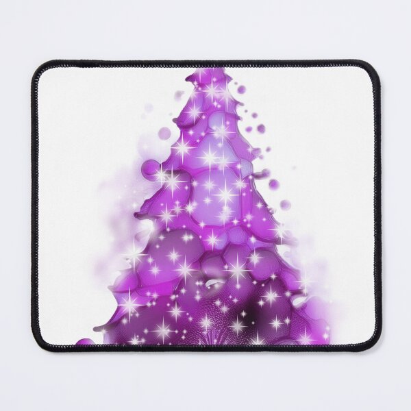 Item preview, Watercolor Christmas tree covered with snow, vivid colors, purple. designed and sold by My-fake-places.