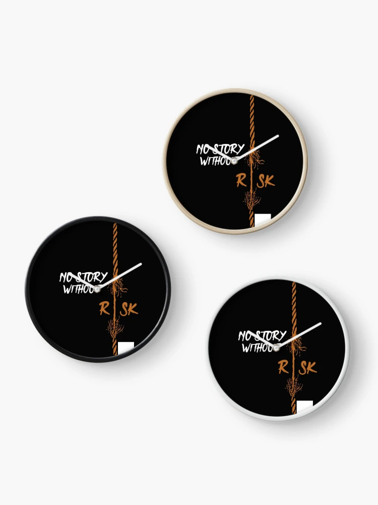 Thumbnail 3 of 4, Clock, No Story Without Risk | Risk Management designed and sold by CadDesignerr.