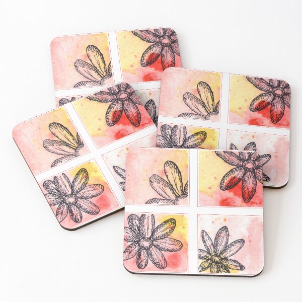 Item preview, Set of Black Ink Flowers designed and sold by Aithlin123.