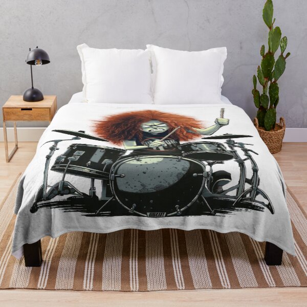 Item preview, funny Cartoon Drummer with Wild Red Hair  designed and sold by DrawHandArt.