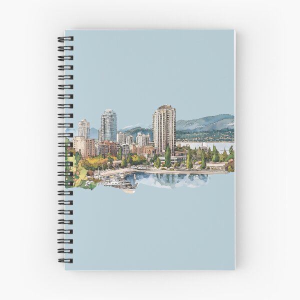 Item preview, Watercolor Illustration of Kelowna Cityscape British Columbia Canada designed and sold by meganohm.