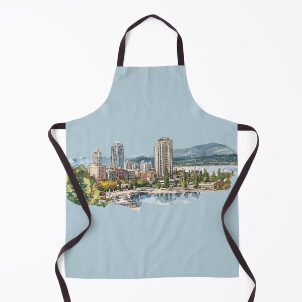Item preview, Watercolor Illustration of Kelowna Cityscape British Columbia Canada designed and sold by meganohm.