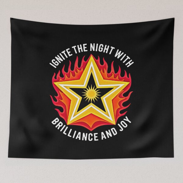 Item preview, Star with Fiery Flames Illustration designed and sold by artwaves.
