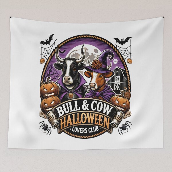 Item preview, Bull Sheet Cow Lovers Club Halloween Sticker designed and sold by Mahmoudshoping.