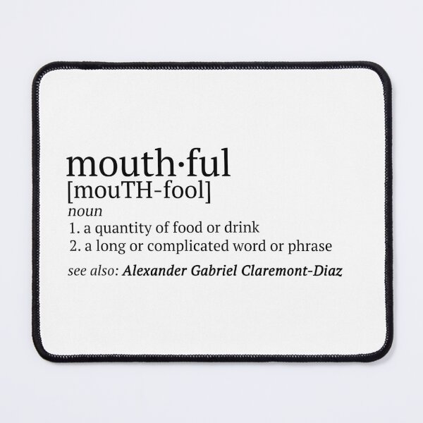 Item preview, RWRB Mouthful Definition Alexander Gabriel Claremont-Diaz designed and sold by baranskini.