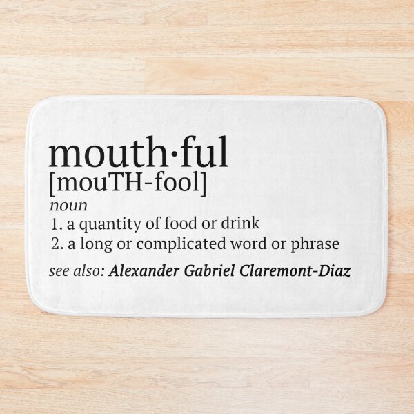 Item preview, RWRB Mouthful Definition Alexander Gabriel Claremont-Diaz designed and sold by baranskini.