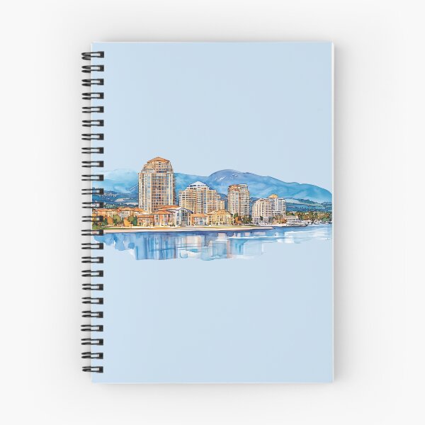 Item preview, Vibrant Watercolor Cityscape of Kelowna British Columbia Canada designed and sold by meganohm.