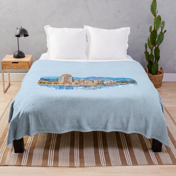 Item preview, Vibrant Watercolor Cityscape of Kelowna British Columbia Canada designed and sold by meganohm.