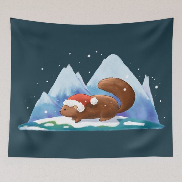 Item preview, Merry Christmas Marmot in Tirol designed and sold by TheGoldenMeadow.