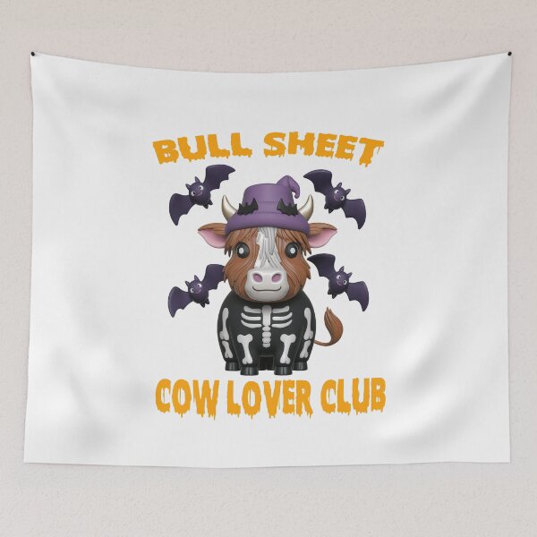 Item preview, Bull Sheet Cow Lovers Club Halloween Sticker designed and sold by Mahmoudshoping.