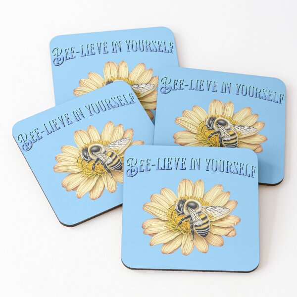 Item preview, Bee-lieve in yourself, cute bee design designed and sold by Purr95.