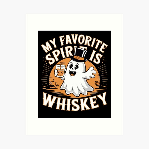 Item preview, My Favorite Spirit Is Whiskey Drinking Ghost For Adult designed and sold by ManiaGrania.