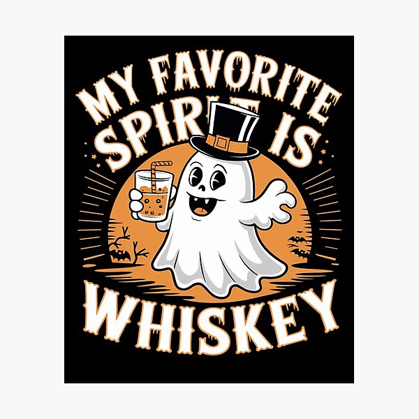 Item preview, My Favorite Spirit Is Whiskey Drinking Ghost For Adult designed and sold by ManiaGrania.