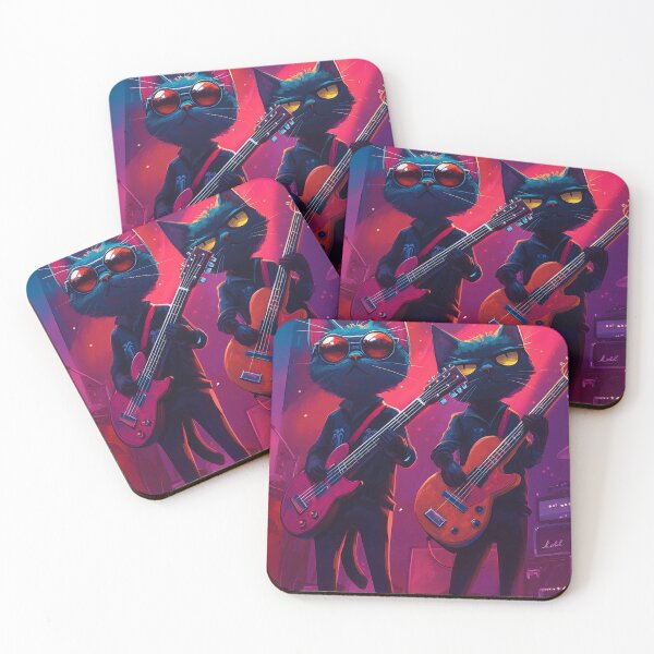 Item preview, Cat guitarists on the stage designed and sold by aivisionsart.