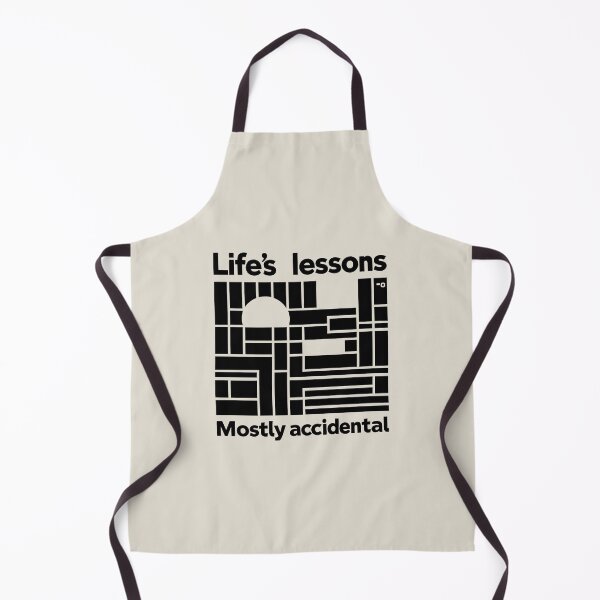Item preview, abstract geometric design with the phrase: "Life’s lessons: Mostly accidental" designed and sold by Mike Kiev art.