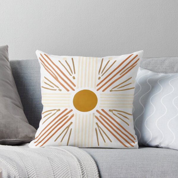 Item preview, Minimalist Abstract Sunburst – Mid-century Modern Art designed and sold by ArtfullyJua.