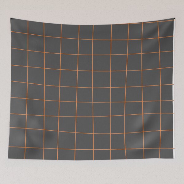 Item preview, Grey and Orange Irregular Grid designed and sold by Jeallan Designs.