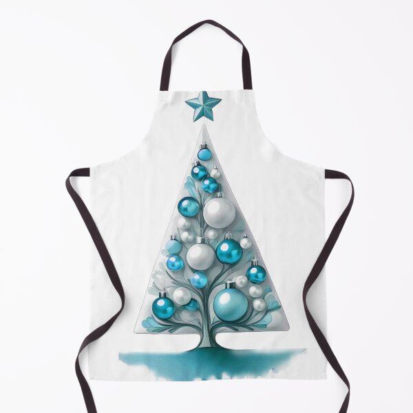 Item preview, Christmas tree with beautiful ornaments, delicate, ephemeral, stylish Christmas tree pattern in 3D technique, silver and sky blue. designed and sold by My-fake-places.
