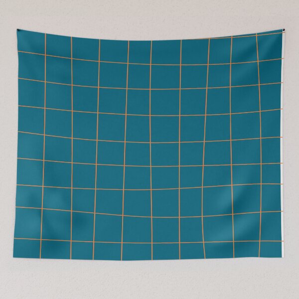 Item preview, Blue and Orange Irregular Grid designed and sold by Jeallan Designs.