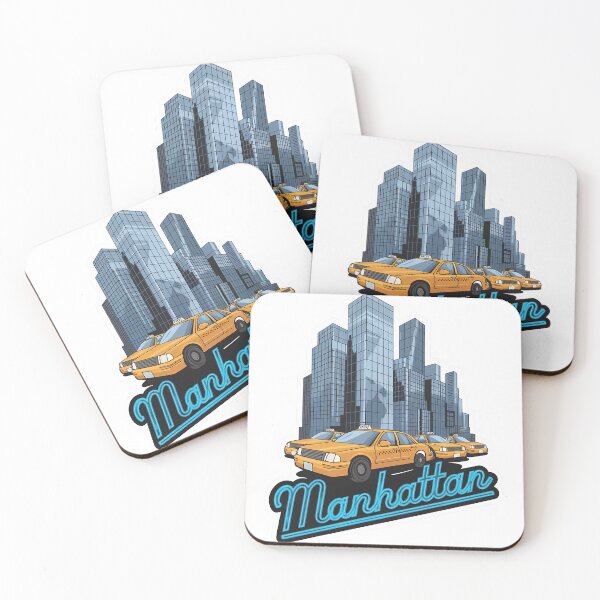 Item preview, Manhattan, New York, Big Apple, I love NY, NY City, Yellow Cab designed and sold by RedCircleArt.