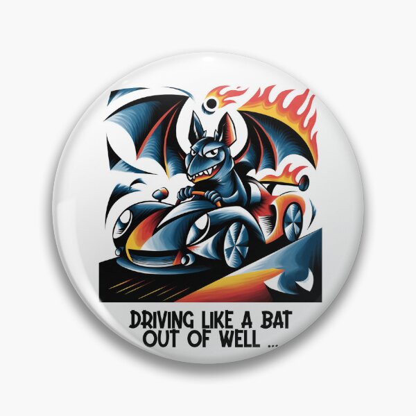 Item preview, Funny Driving like a Bat out of Well Pun Cubism Abstract designed and sold by Nature's Fancy.
