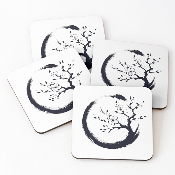 Item preview, Zen Enso circle and cherry blossom japanese designed and sold by goodday Japan.