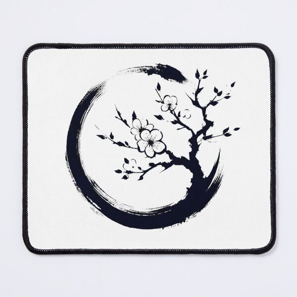 Item preview, Zen Enso circle and cherry blossom japanese designed and sold by goodday Japan.