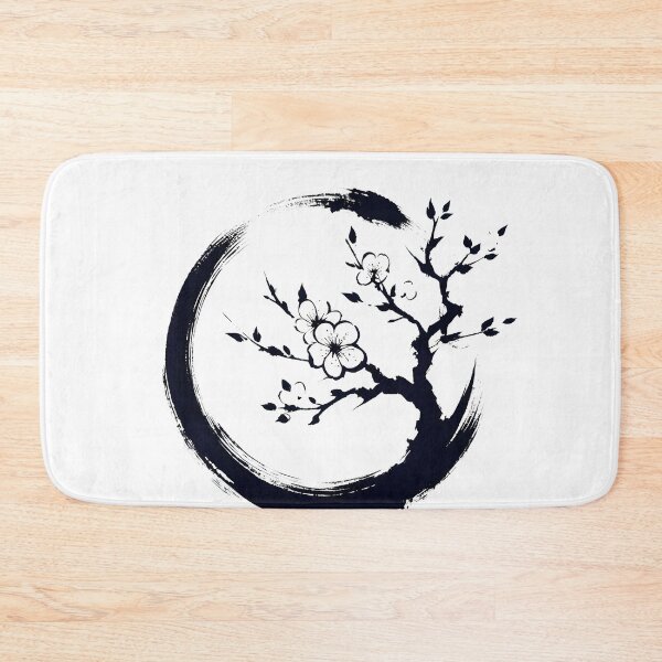 Item preview, Zen Enso circle and cherry blossom japanese designed and sold by goodday Japan.