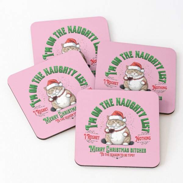 Item preview, Naughty wine drinking Christmas cat  designed and sold by Nicfearn86.